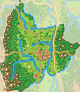 剣淵町のドット絵の地図